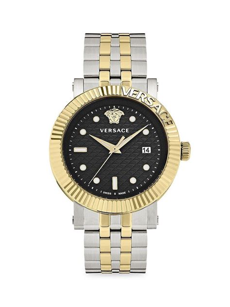 versace sapprire crystal steel|Men's Code Stainless Steel Silver Dial Watch .